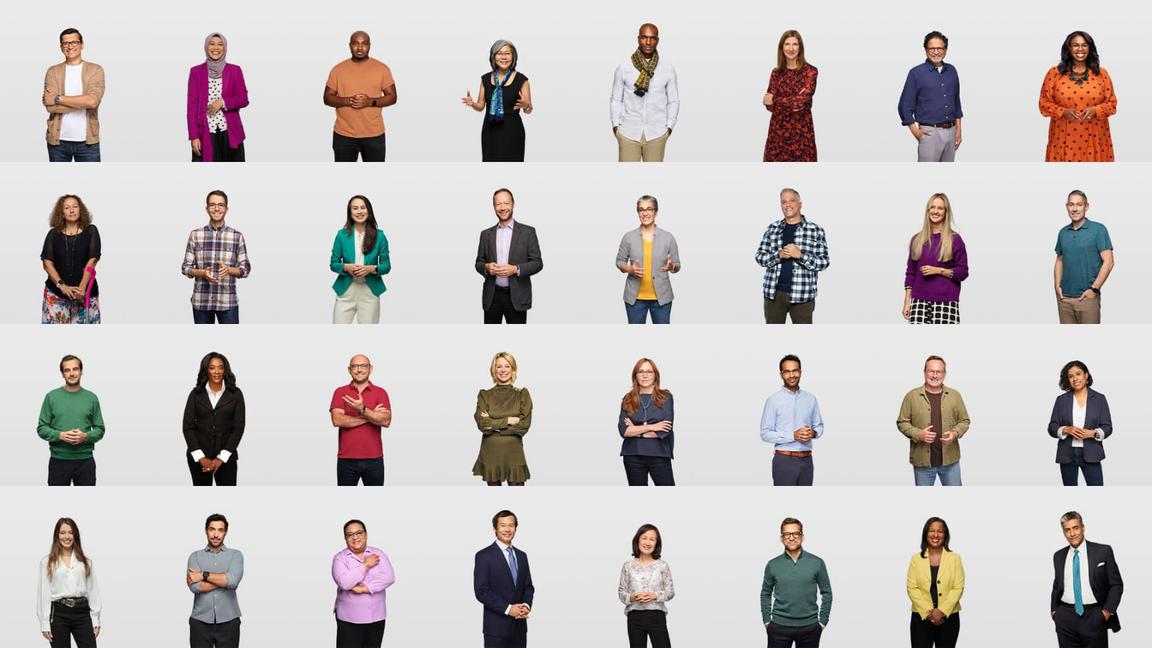 composite grid of IBM portraits